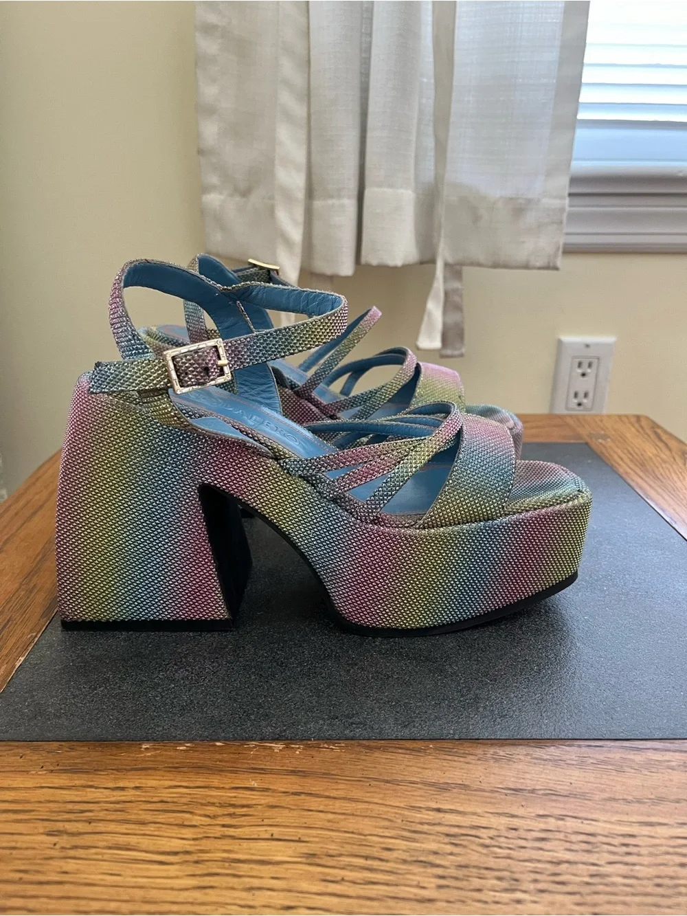Nodaleto bulla babies chibi platform Multi Strappy Platform Sandals size 38